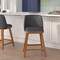 Flash Furniture 24" Gray LeatherSoft Wooden Counter Stools, PK 2 CH-192162X000PU-24-GY-GG - alternate 1